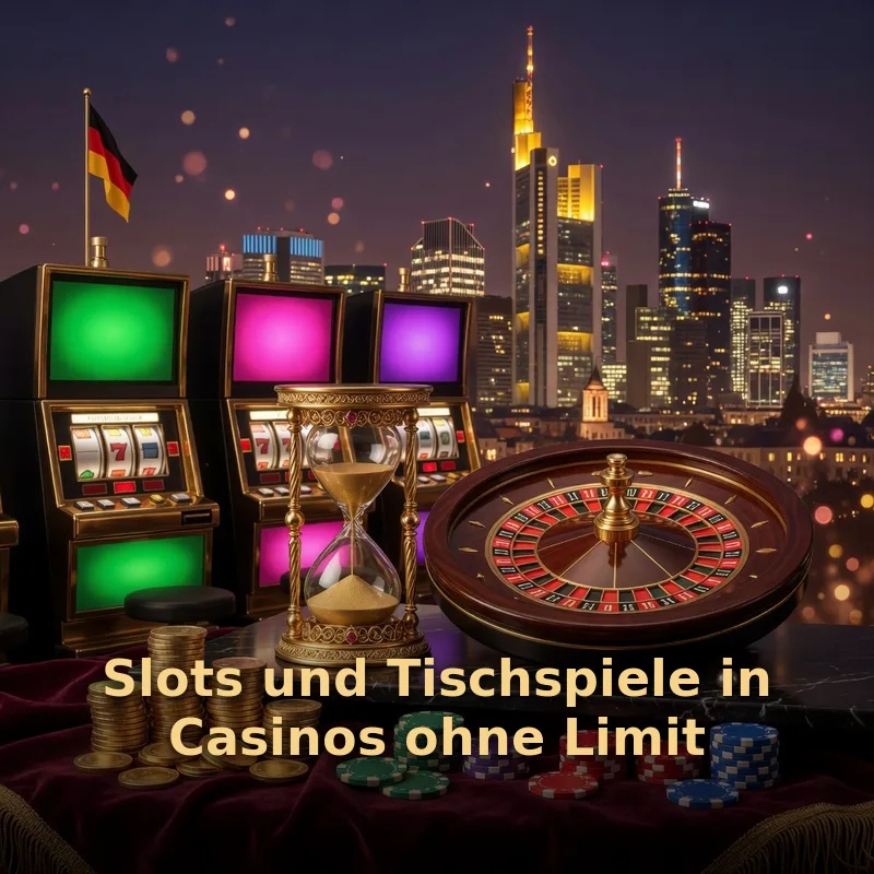 Slots und Tischspiele in Casinos ohne Limit